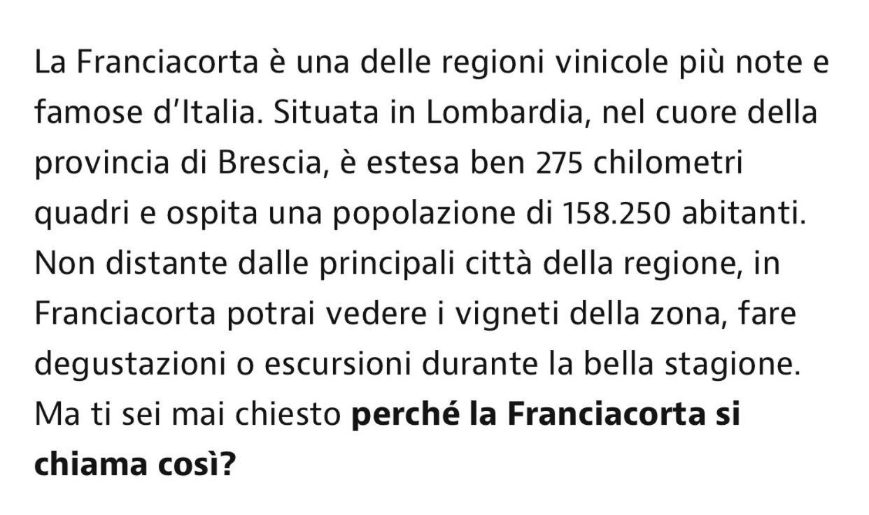 B & B Da Giusy Corte Franca Εξωτερικό φωτογραφία